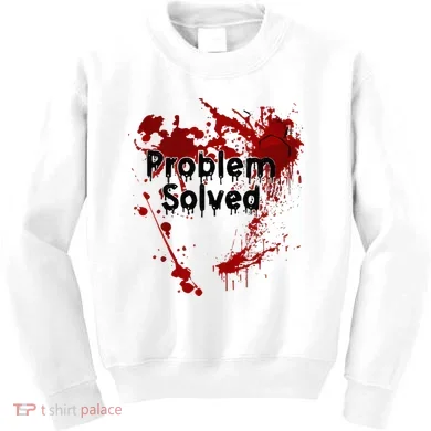 Bloody Problem Solved Halloween Kids Sweatshirt