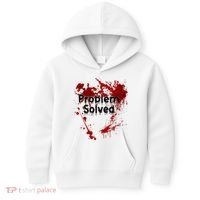 Bloody Problem Solved Halloween Kids Hoodie thumb 0