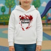 Bloody Problem Solved Halloween Kids Hoodie thumb 3
