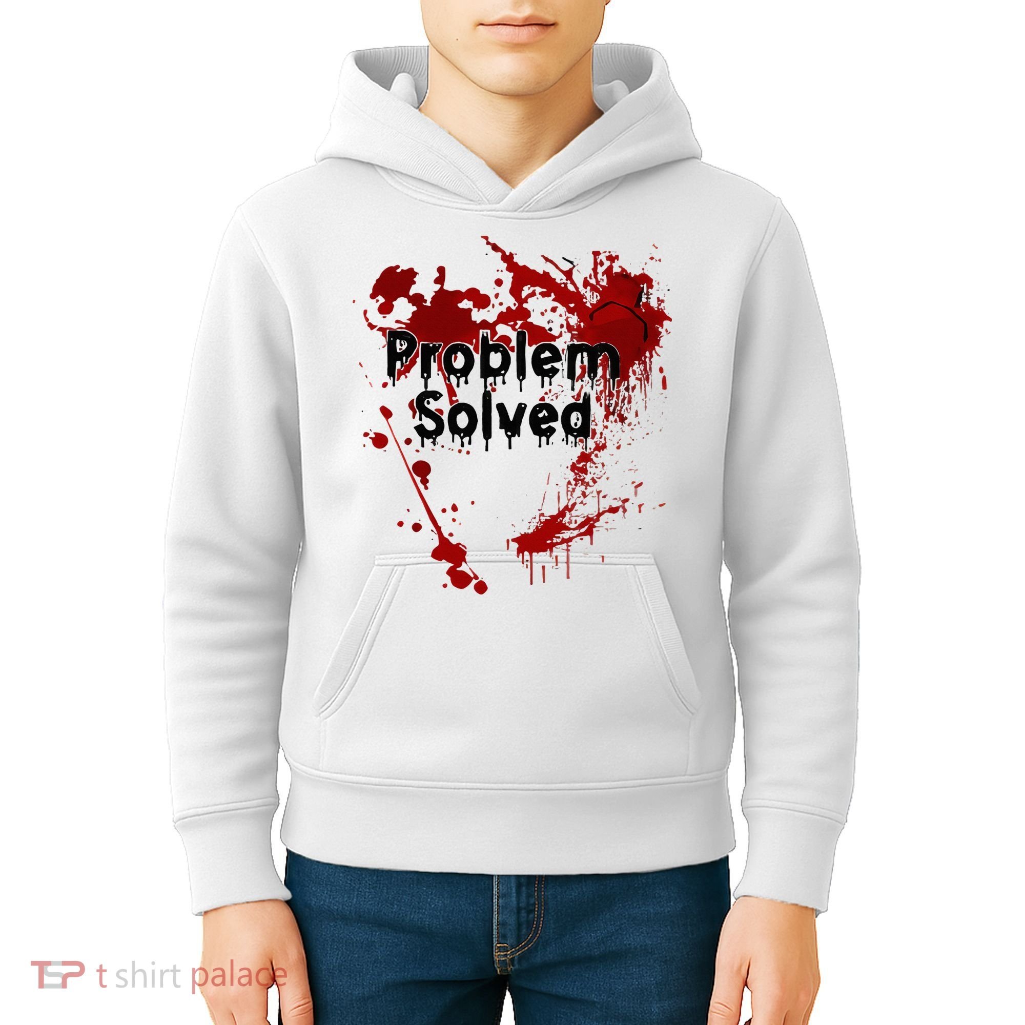 Bloody Problem Solved Halloween Kids Hoodie