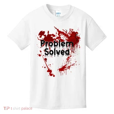 Bloody Problem Solved Halloween Kids T-Shirt