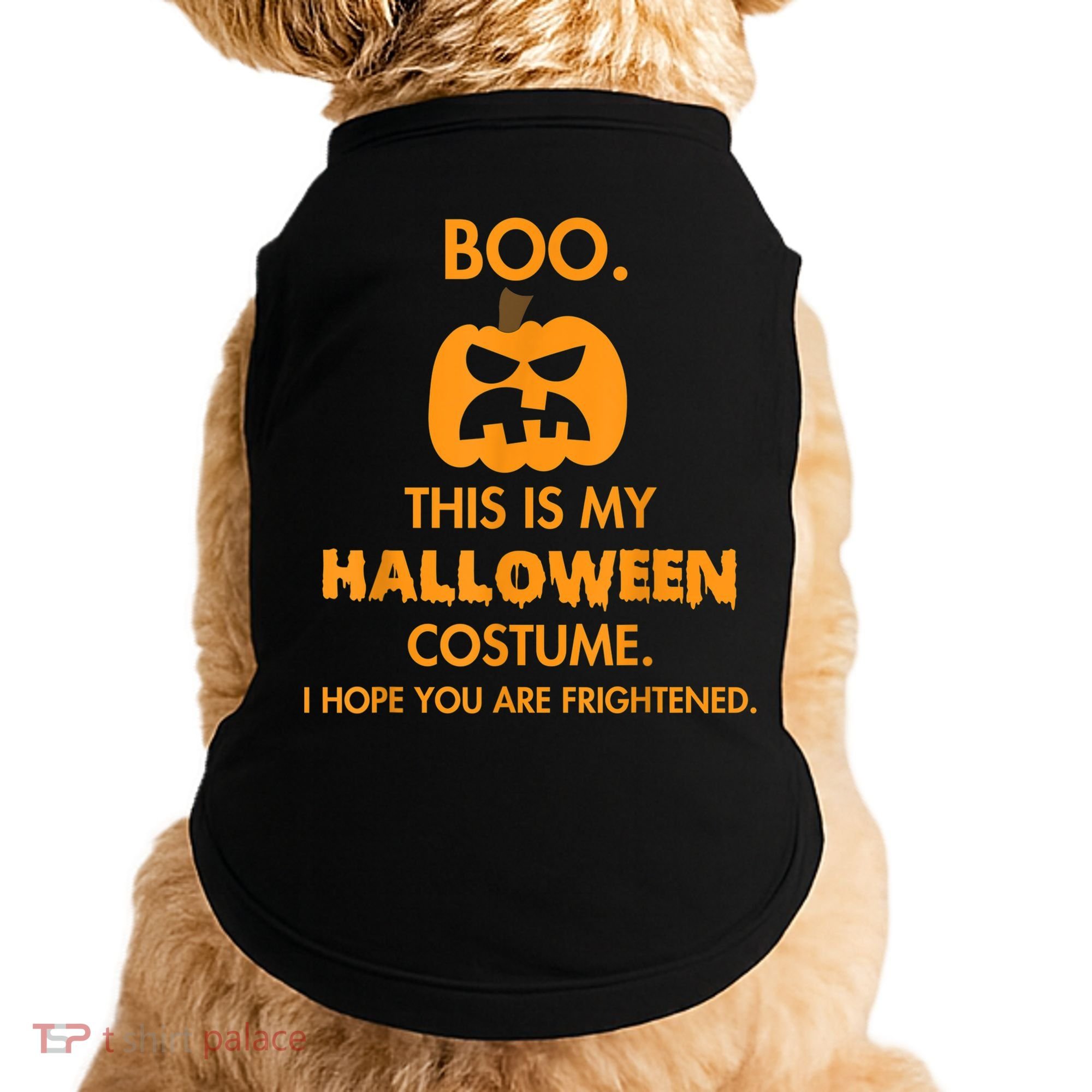 Boo Pumpkin Sarcastic Funny Halloween Costume Doggie Tank