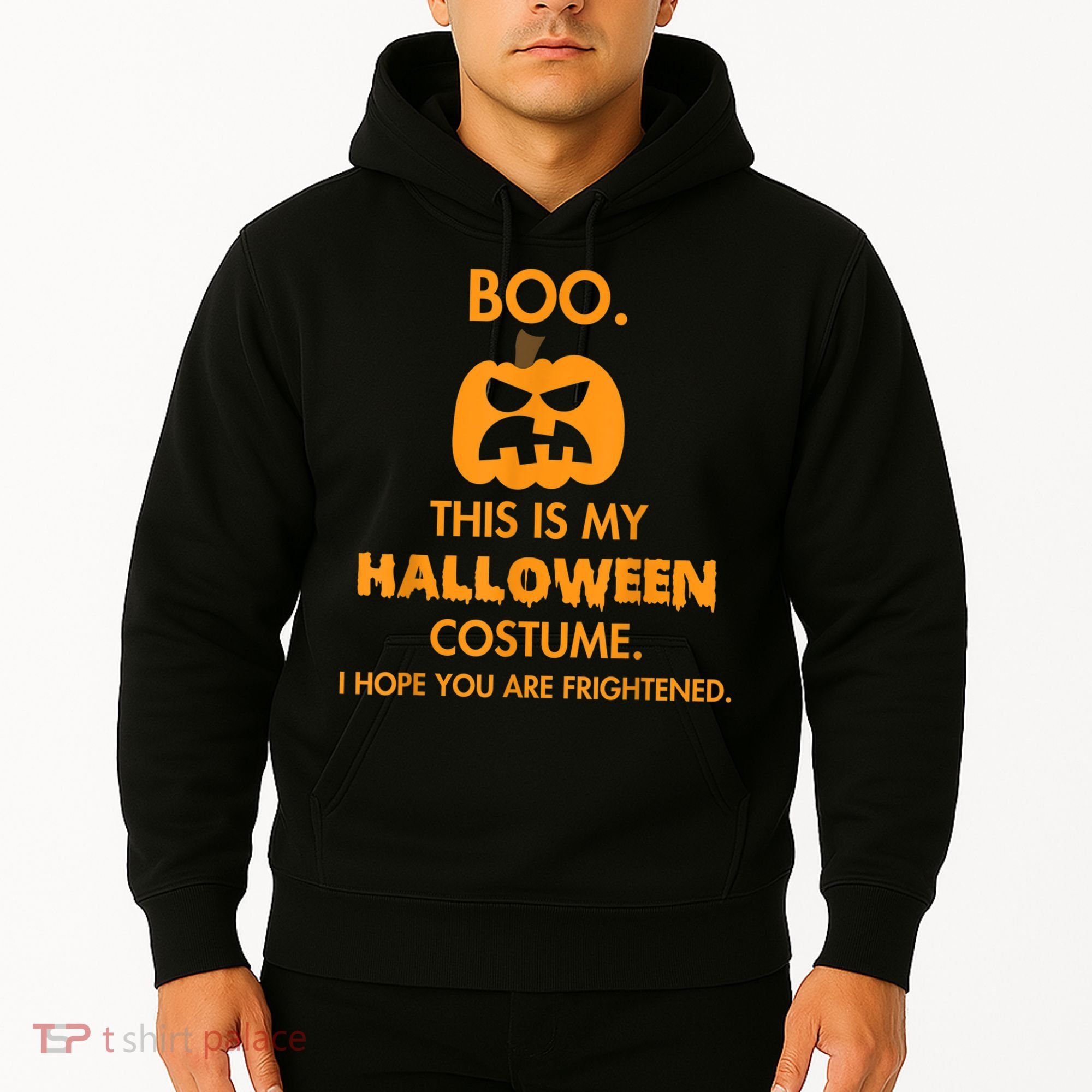 Boo Pumpkin Sarcastic Funny Halloween Costume Hoodie