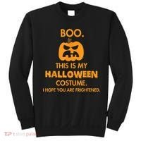 Boo Pumpkin Sarcastic Funny Halloween Costume Sweatshirt thumb 0