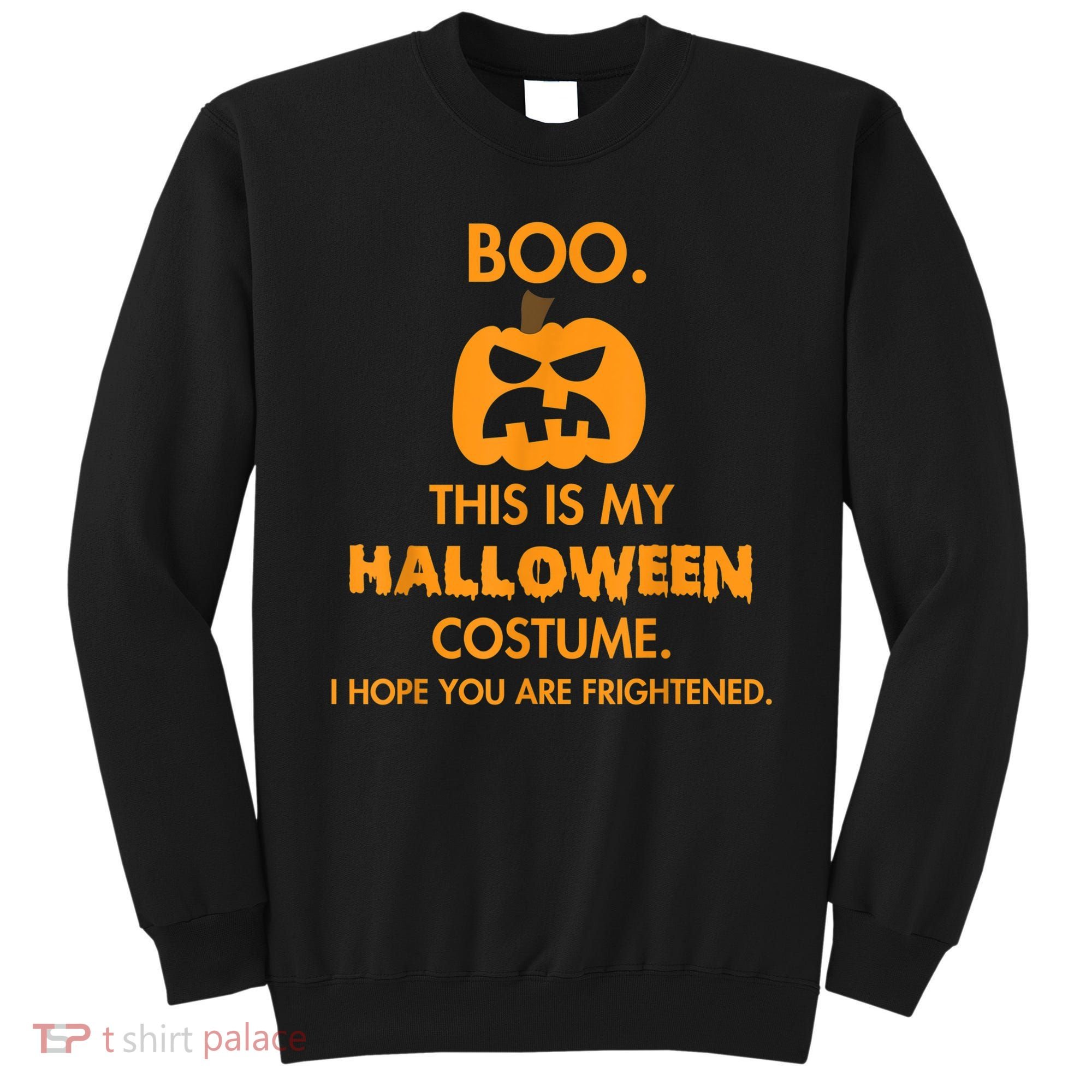 Boo Pumpkin Sarcastic Funny Halloween Costume Sweatshirt