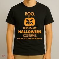 Boo Pumpkin Sarcastic Funny Halloween Costume T-Shirt thumb 3
