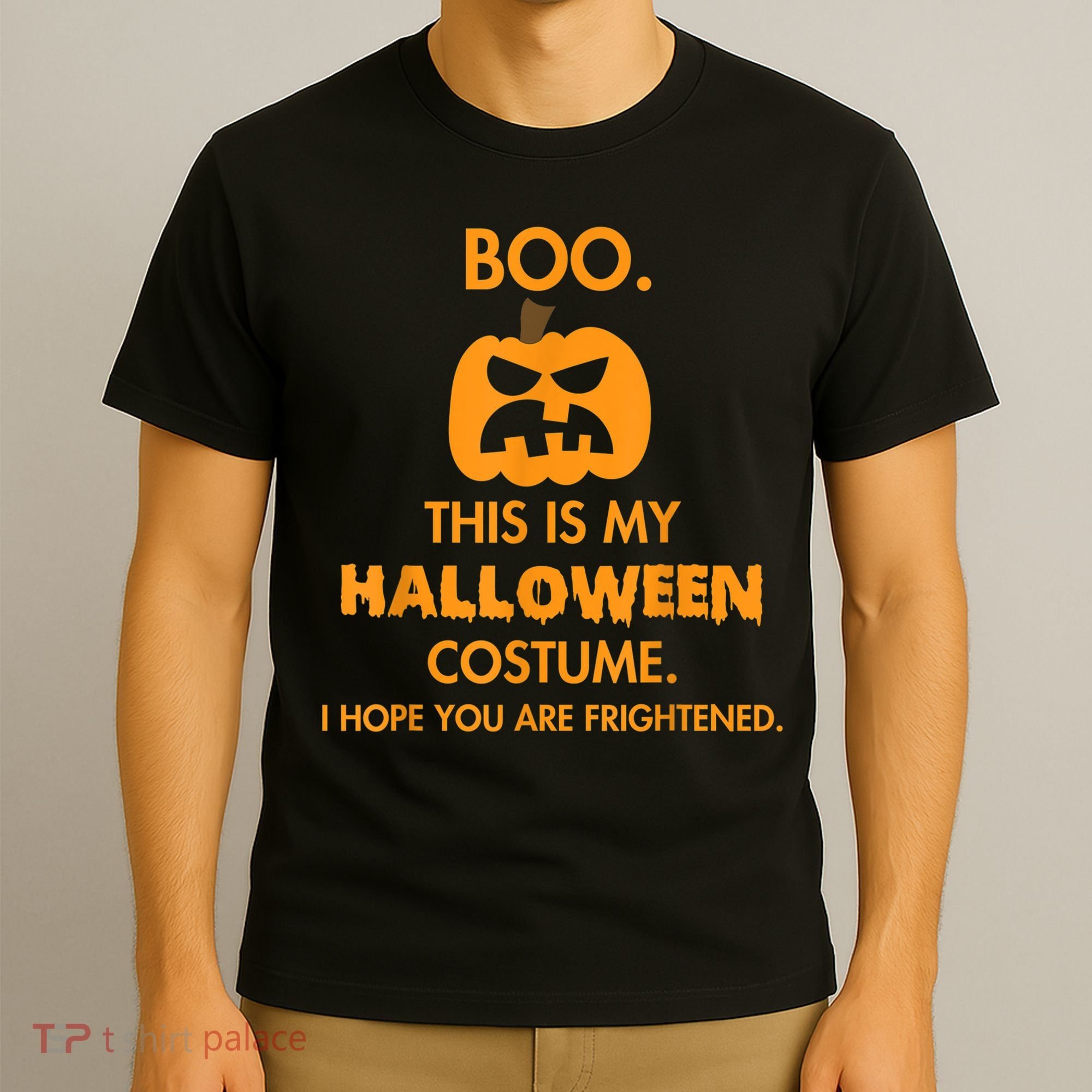 Boo Pumpkin Sarcastic Funny Halloween Costume T-Shirt
