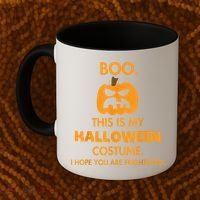 Boo Pumpkin Sarcastic Funny Halloween Costume Coffee Mug thumb 2