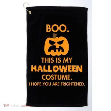 Boo Pumpkin Sarcastic Funny Halloween Costume Golf Towel