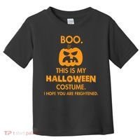 Boo Pumpkin Sarcastic Funny Halloween Costume Toddler T-Shirt thumb 0