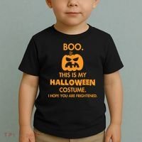 Boo Pumpkin Sarcastic Funny Halloween Costume Toddler T-Shirt thumb 2
