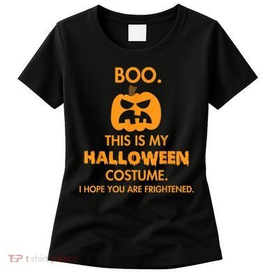 Boo Pumpkin Sarcastic Funny Halloween Costume Women's T-Shirt