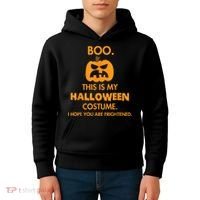 Boo Pumpkin Sarcastic Funny Halloween Costume Kids Hoodie thumb 4