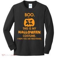 Boo Pumpkin Sarcastic Funny Halloween Costume Kids Long Sleeve Shirt thumb 0