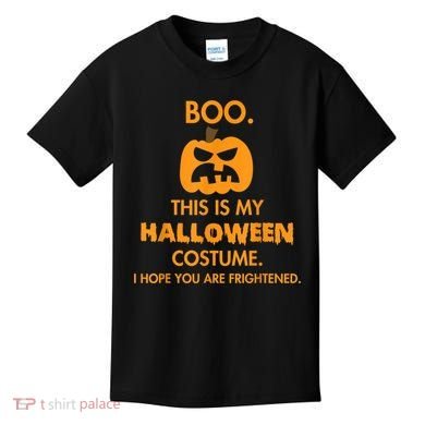 Boo Pumpkin Sarcastic Funny Halloween Costume Kids T-Shirt