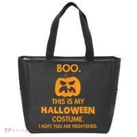 Boo Pumpkin Sarcastic Funny Halloween Costume Tote Bag thumb 0