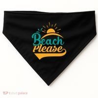 Beach Please Summer Sun Gift USA-Made Doggie Bandana thumb 0