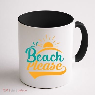 Beach Please Summer Sun Gift Coffee Mug back