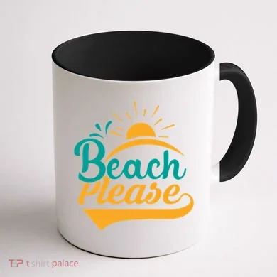 Beach Please Summer Sun Gift Coffee Mug back