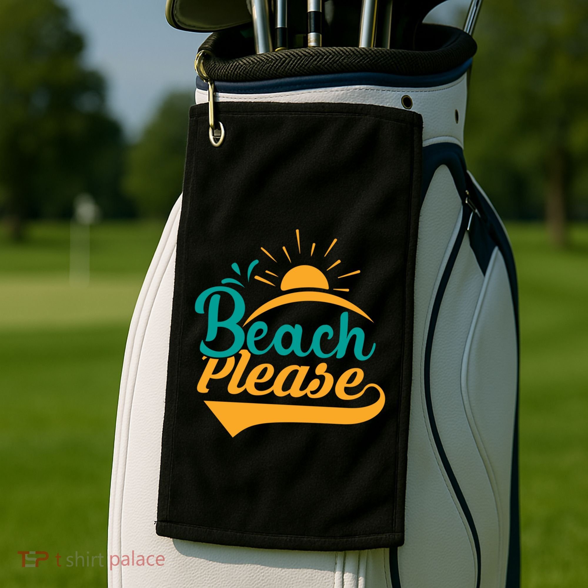Beach Please Summer Sun Gift Golf Towel