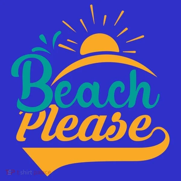 Beach Please Summer Sun Gift Polo