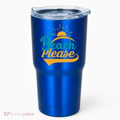 Beach Please Summer Sun Gift Tumbler