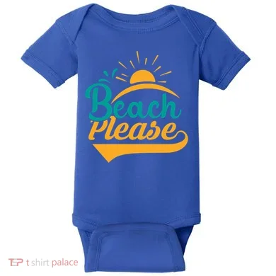 Beach Please Summer Sun Gift Baby Bodysuit