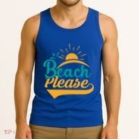 Beach Please Summer Sun Gift Tank Top thumb 3