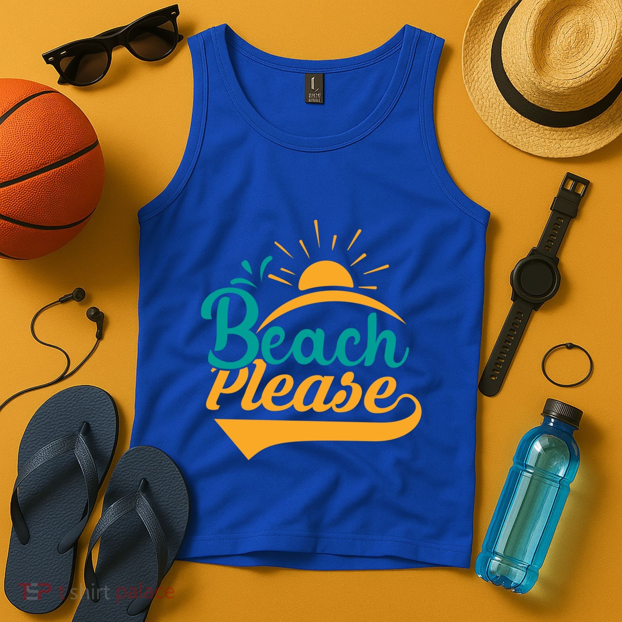 Beach Please Summer Sun Gift Tank Top