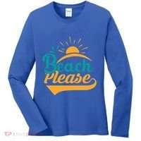 Beach Please Summer Sun Gift Women's Long Sleeve Shirt thumb 0