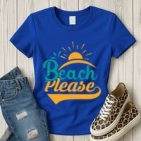 Beach Please Summer Sun Gift Women's T-Shirt thumb 3