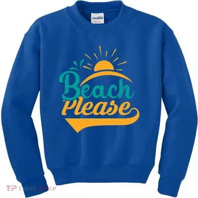 Beach Please Summer Sun Gift Kids Sweatshirt