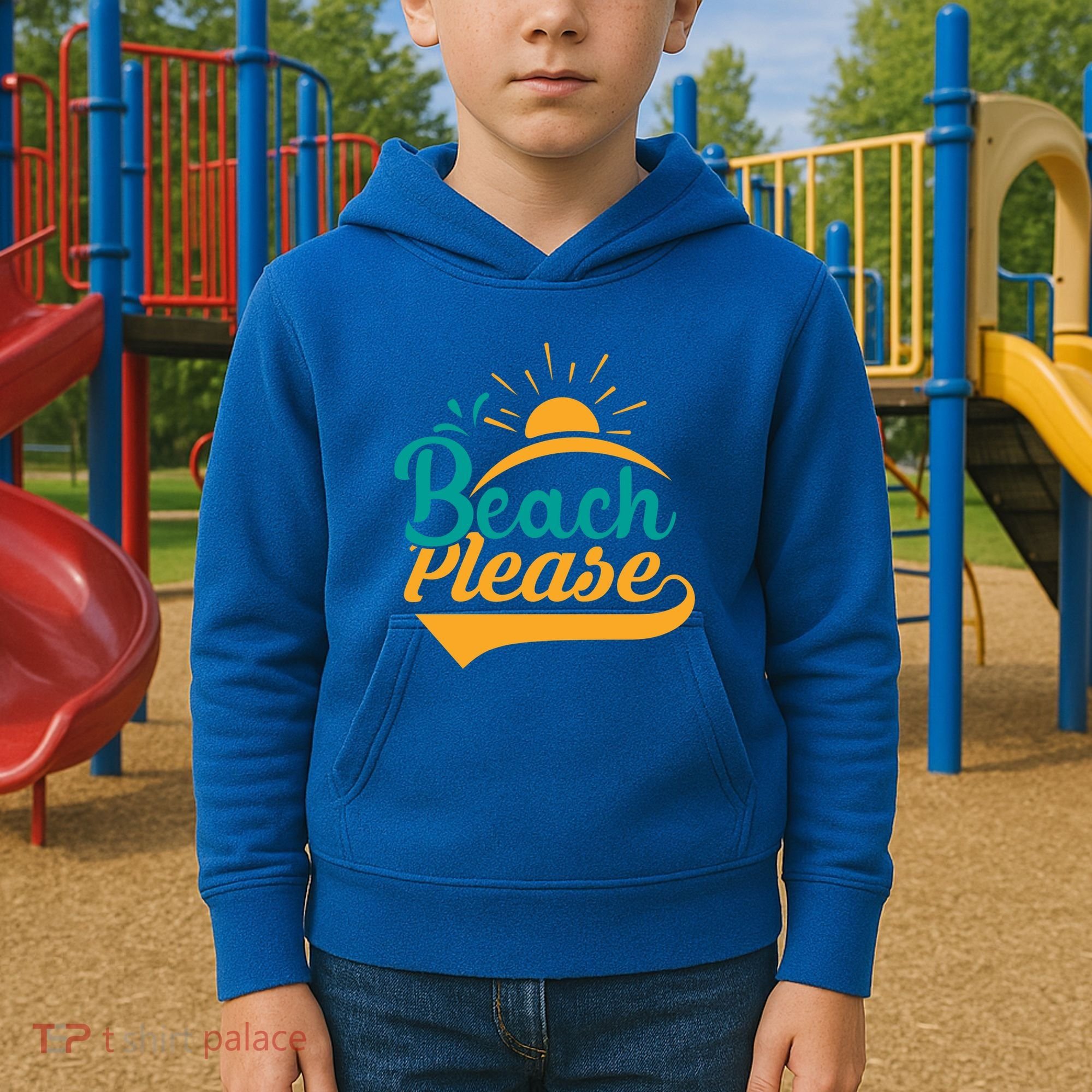 Beach Please Summer Sun Gift Kids Hoodie