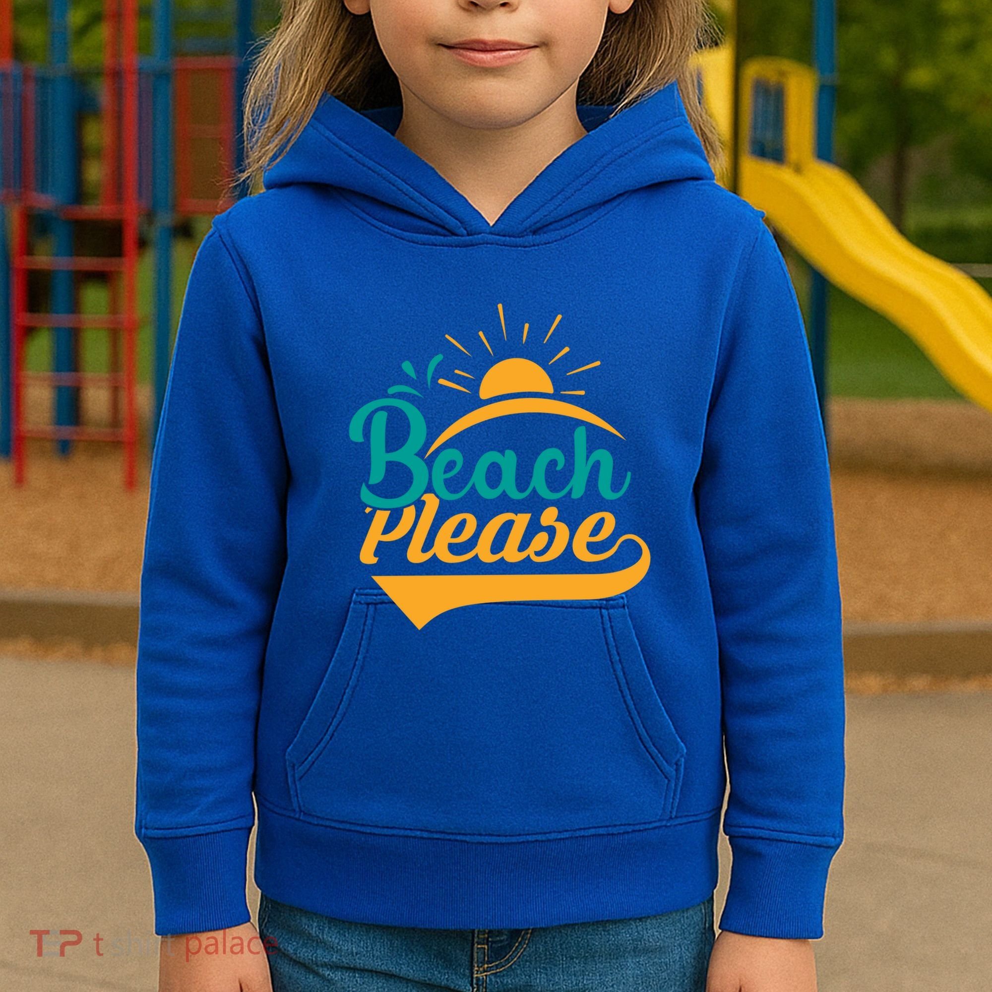 Beach Please Summer Sun Gift Kids Hoodie