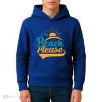 Beach Please Summer Sun Gift Kids Hoodie thumb 4