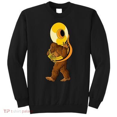 Bigfoot playing sousaphone instrument tuba Sweatshirt
