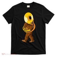Bigfoot playing sousaphone instrument tuba T-Shirt thumb 0