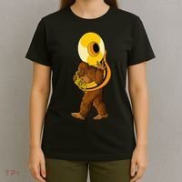 Bigfoot playing sousaphone instrument tuba T-Shirt thumb 4