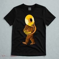 Bigfoot playing sousaphone instrument tuba T-Shirt thumb 5