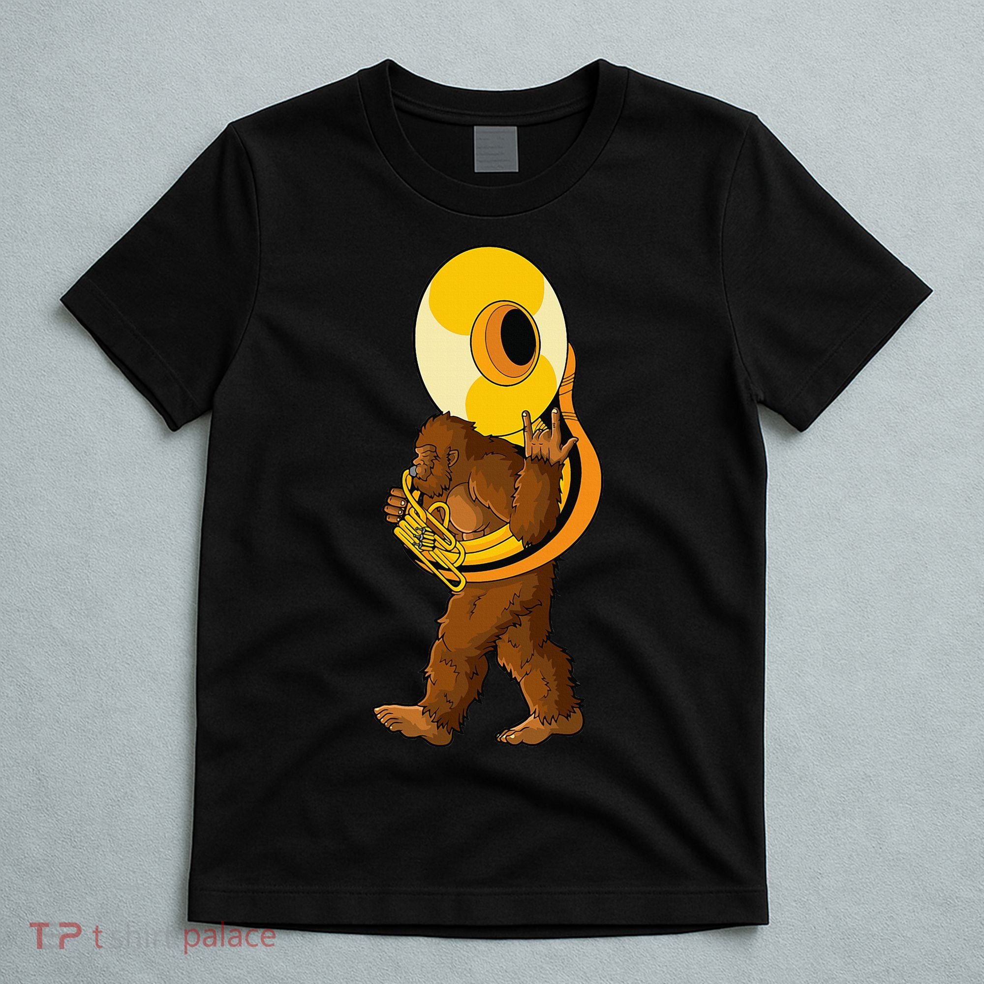 Bigfoot playing sousaphone instrument tuba T-Shirt