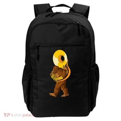 Bigfoot playing sousaphone instrument tuba Backpack