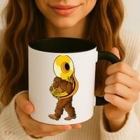 Bigfoot playing sousaphone instrument tuba Coffee Mug thumb 3