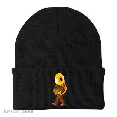 Bigfoot playing sousaphone instrument tuba Beanie