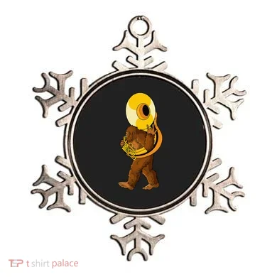 Bigfoot playing sousaphone instrument tuba Ornament