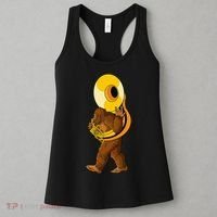 Bigfoot playing sousaphone instrument tuba Women's Tank Top thumb 3