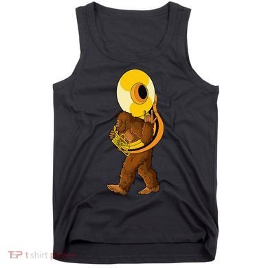 Bigfoot playing sousaphone instrument tuba Tank Top