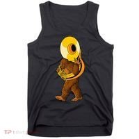 Bigfoot playing sousaphone instrument tuba Tank Top thumb 0