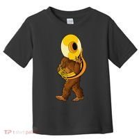 Bigfoot playing sousaphone instrument tuba Toddler T-Shirt thumb 0