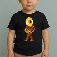 Bigfoot playing sousaphone instrument tuba Toddler T-Shirt thumb 2