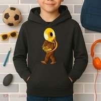 Bigfoot playing sousaphone instrument tuba Kids Hoodie thumb 2